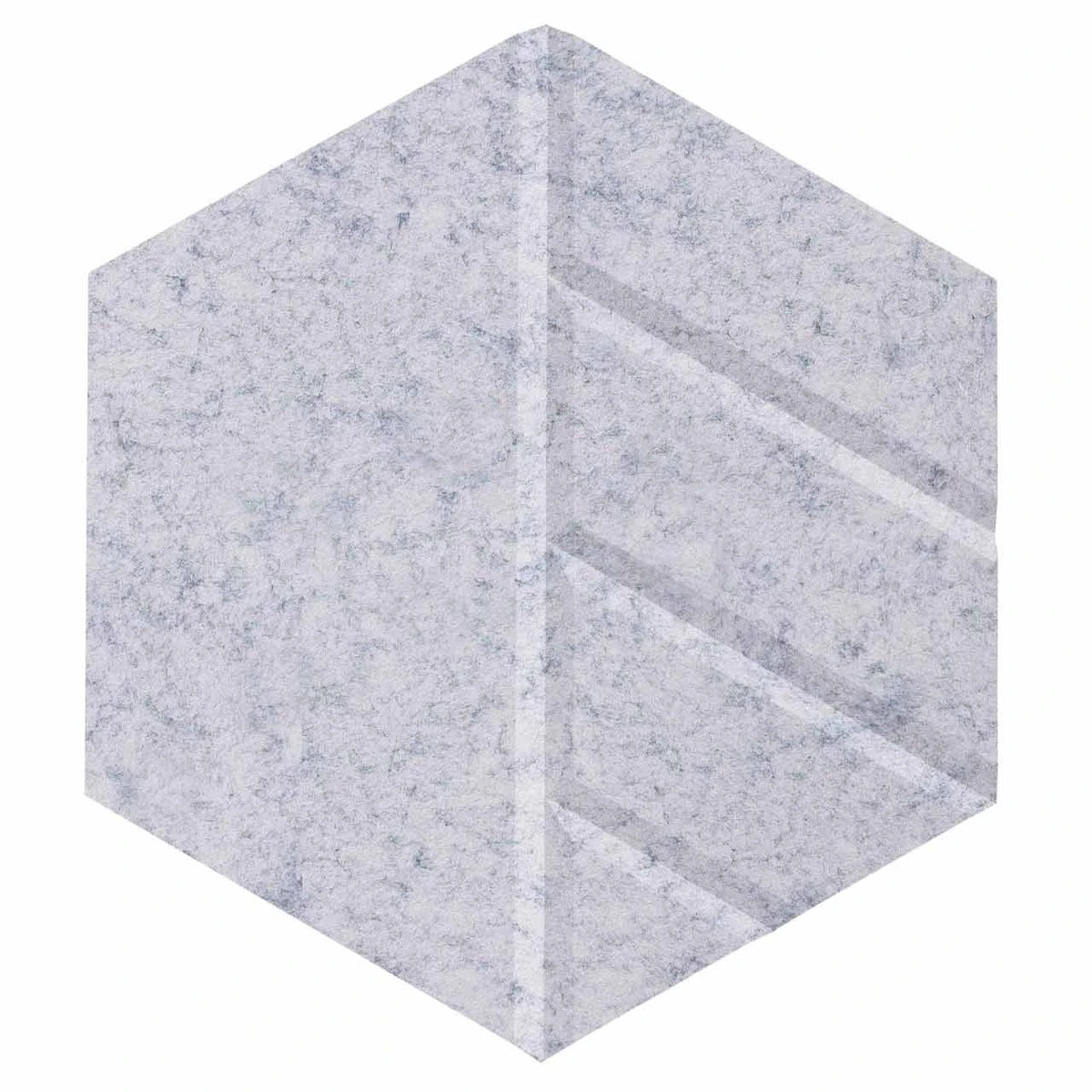 Versare Polyester Skyway Hexagon, 10 3/8" x 12" - Marble Gray
