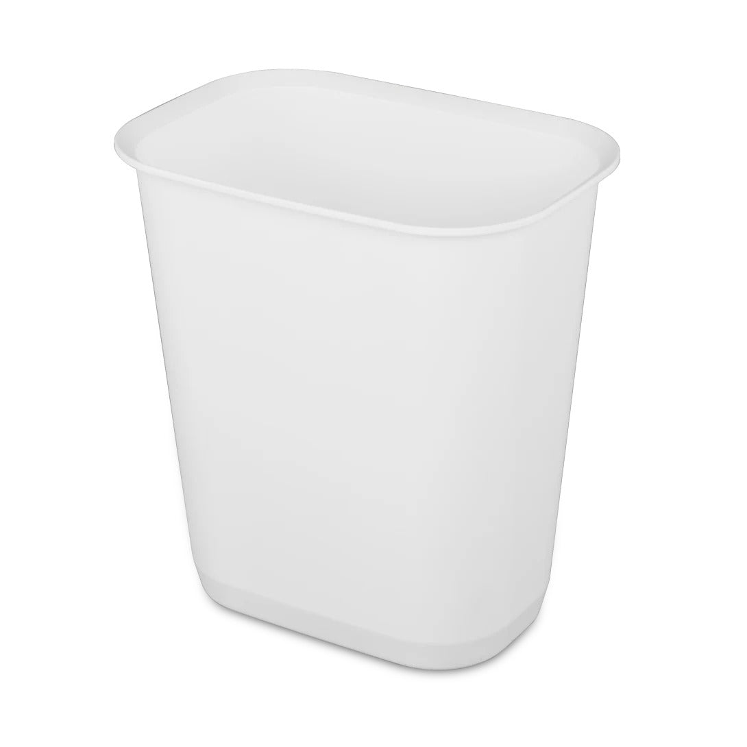 Sterilite Corporation Plastic Wastebasket, White - 3 gal.