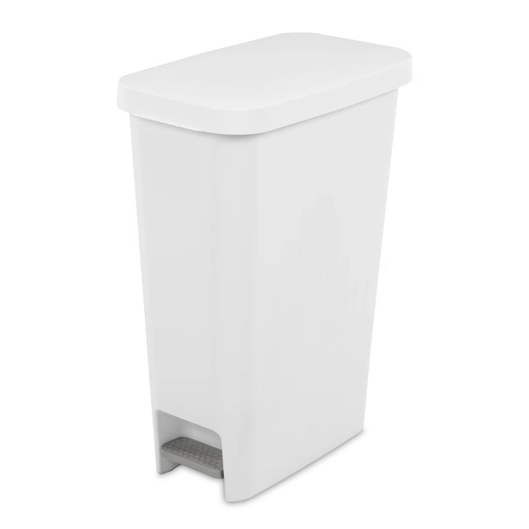 Sterilite Corporation 10588004 Plastic Wastebasket, 11 gal., White, 4/Case - Default Title