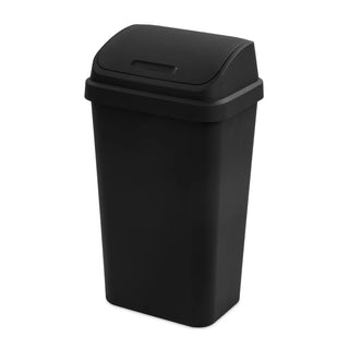 Sterilite Corporation Plastic Wastebasket, 13 gal., 4/Case - Black