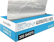 200 Count Pre-Cut Deli Aluminum Wraps – 12" Heavy-Duty Pop-Up, Disposable for Hot Dogs, Sandwiches & Food Service