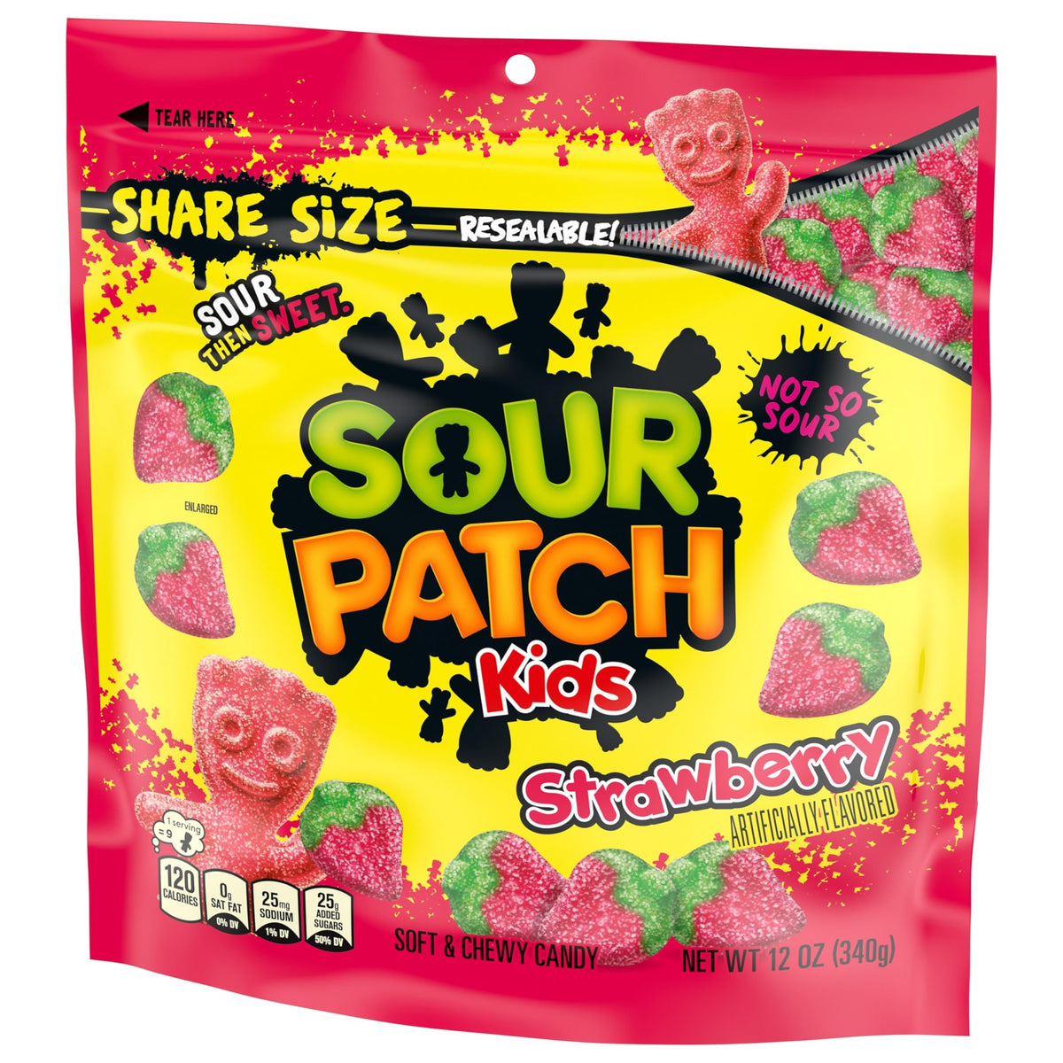 Strawberry Soft & Chewy Candy by Sour Patch Kids – 12 Ounce (Pack of 12), Red, Pack of 12