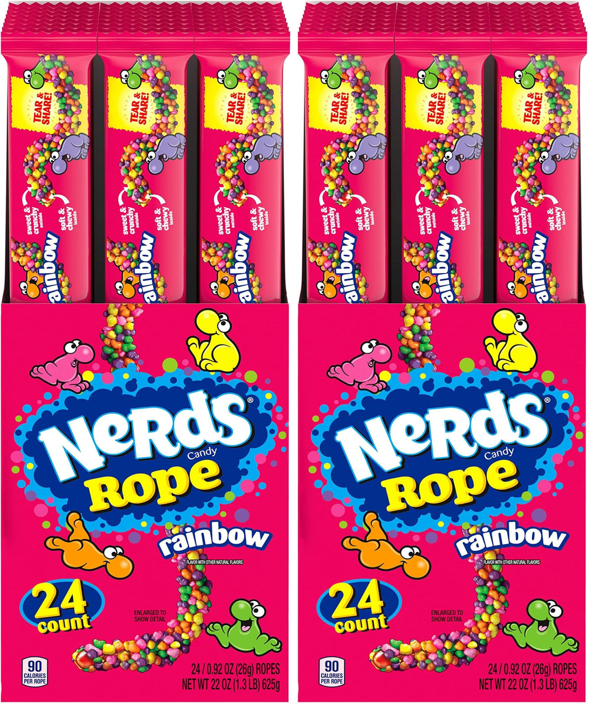 Rope Candy by Nerds – 0.92 Ounce (Pack of 48), Pink, Pack of 24, Model 79200173067