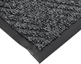 Notrax T40 Chevron Heavier Weight Carpet Mat, for Wet and Dry Areas, 3' Width x 5' Length x 5/16" Thickness, Charcoal