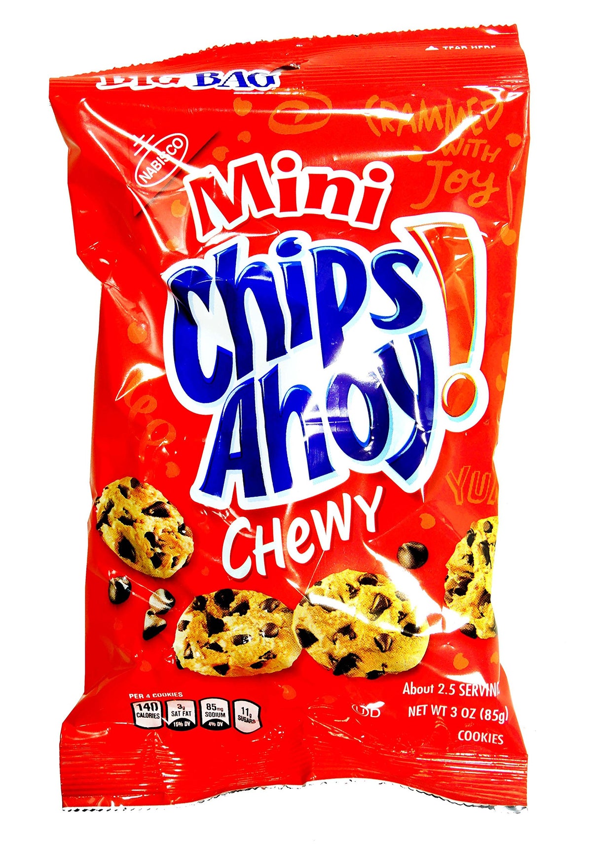 Mini CHIPS AHOY! Chewy Chocolate Chip Cookies by JEWUNO – 3 Ounces, Pack of 12