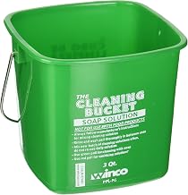 Winco 3 qt Green Plastic Cleaning Bucket