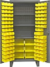 Durham Extra Heavy Duty Welded 12 Gauge Steel Cabinet with 102 Bins, HDC36-102-3S95, 1900 lbs Shelf Capacity, 24" Length x 36" Width x 78" Height, 3 Shelves