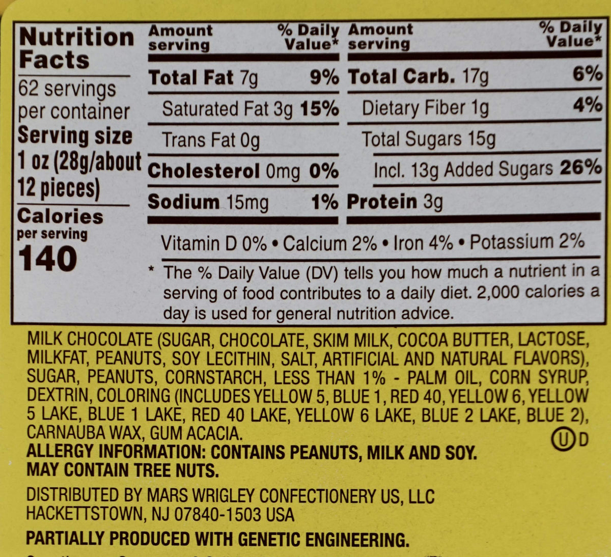 Peanut Chocolate Easter Candy Jar (62 Oz.) by M&M's – 62 Ounce (Pack of 1), Model 980169998