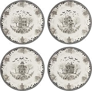 Lenox 899235 Haunted Village Accent Plates, Set Of 4, Assorted, Service For 4