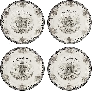 Lenox 899235 Haunted Village Accent Plates, Set Of 4, Assorted, Service For 4
