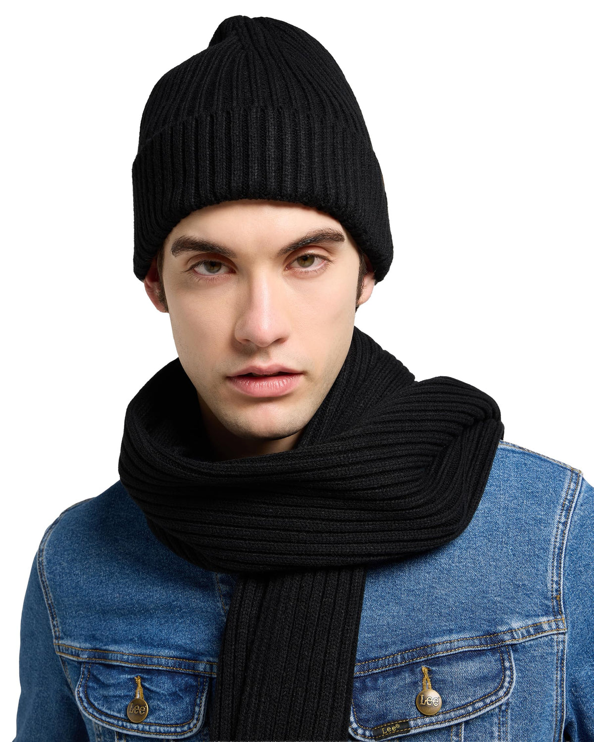 Men's Beanie Hat Xmas Pack by Lee – Black I, Model LP78