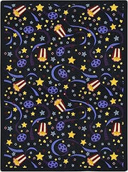 Joy Carpets Any Day Matinee Feature Film 3'10" x 5'4" Area Rug in Color Charcoal