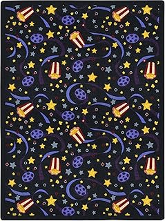Joy Carpets Any Day Matinee Feature Film 3'10" x 5'4" Area Rug in Color Charcoal