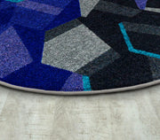 Kid Essentials Stealth Violet 13'2" Round Area Rug by Joy Carpets – 13'2" (Round), Nylon, Purple, Model 2134XLE-03