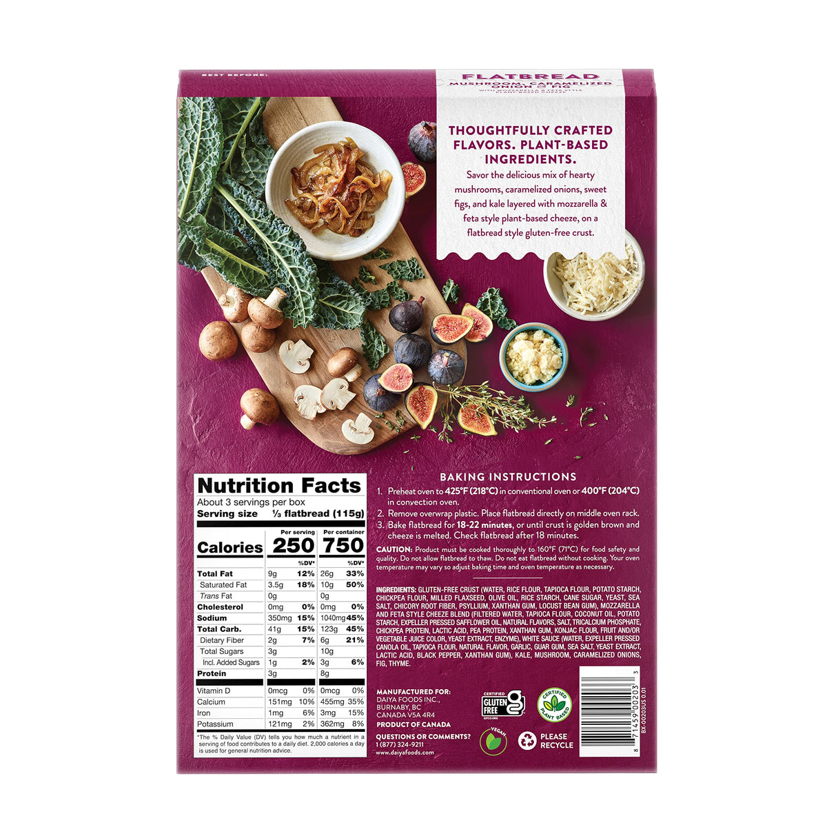 Daiya Mushroom / Flatbread Vegetable