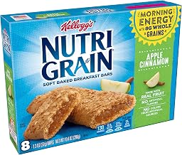 Kelloggs Nutri-Grain Apple Cinnamon Filled Cereal Bar, 10.4 Ounce - 12 per case.