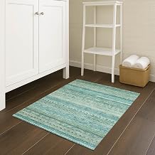Addison Rugs Chantille ACN2722 Teal 2'6" x 3'10" Indoor/Outdoor, Machine Washable, Easy Clean, Non Shedding, Bedroom, Living Room, Dining Room, Kitchen, Patio Rug