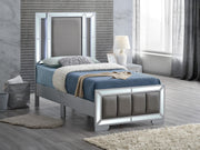 Murry Queen Bed Silver by Glory Furniture – Wood, Silver, Model G004800A-QB