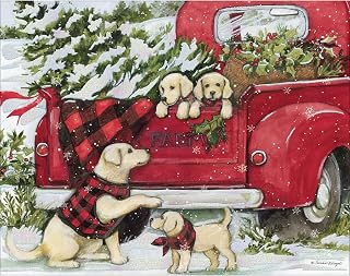 Lang, Puppies and Presents by Susan Winget Assorted Christmas Cards