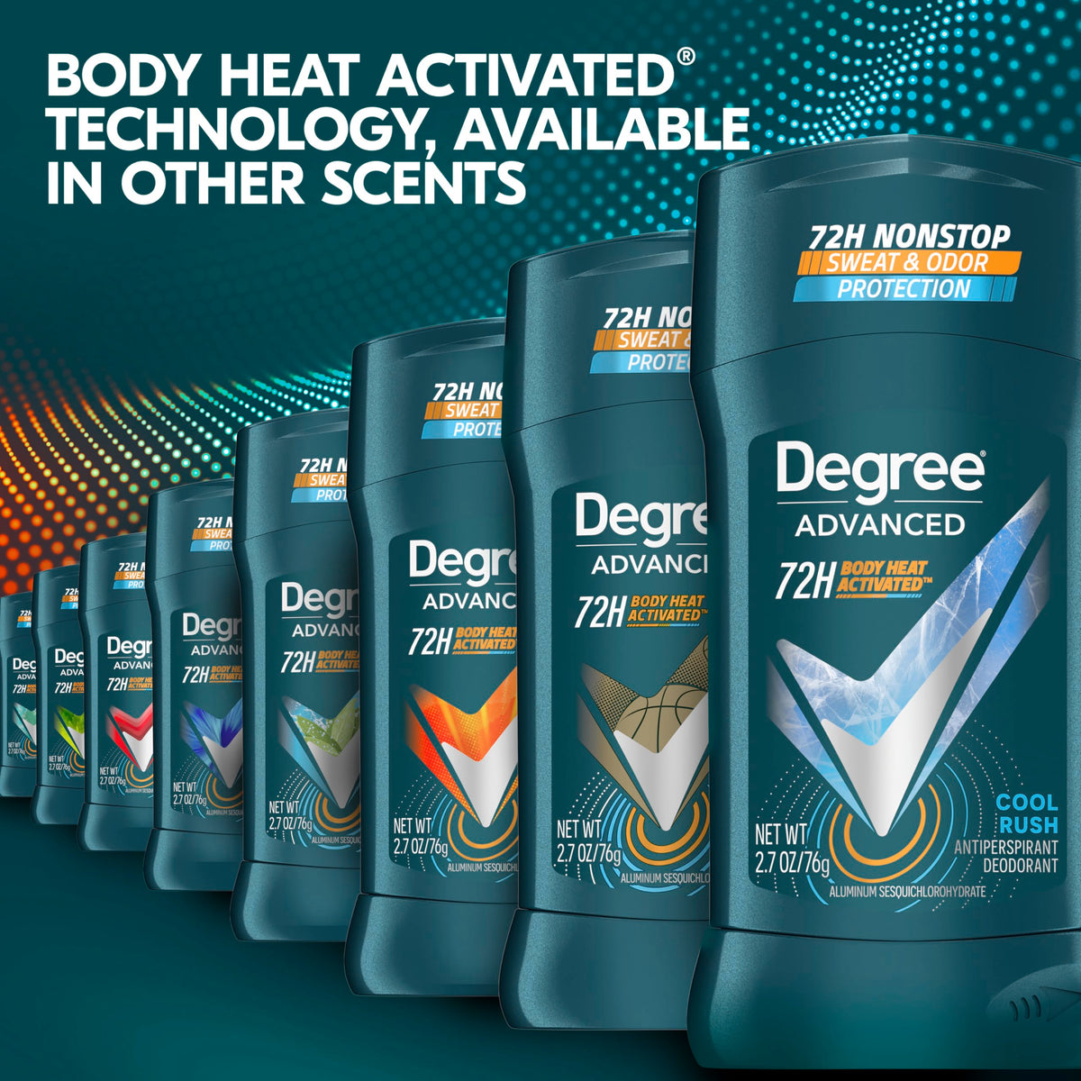 Antiperspirant Deodorant Cool Rush 2.7 oz 12 Count by Degree – 2.7 Ounce (Pack of 12), Pack of 12, Model PPAX1413155