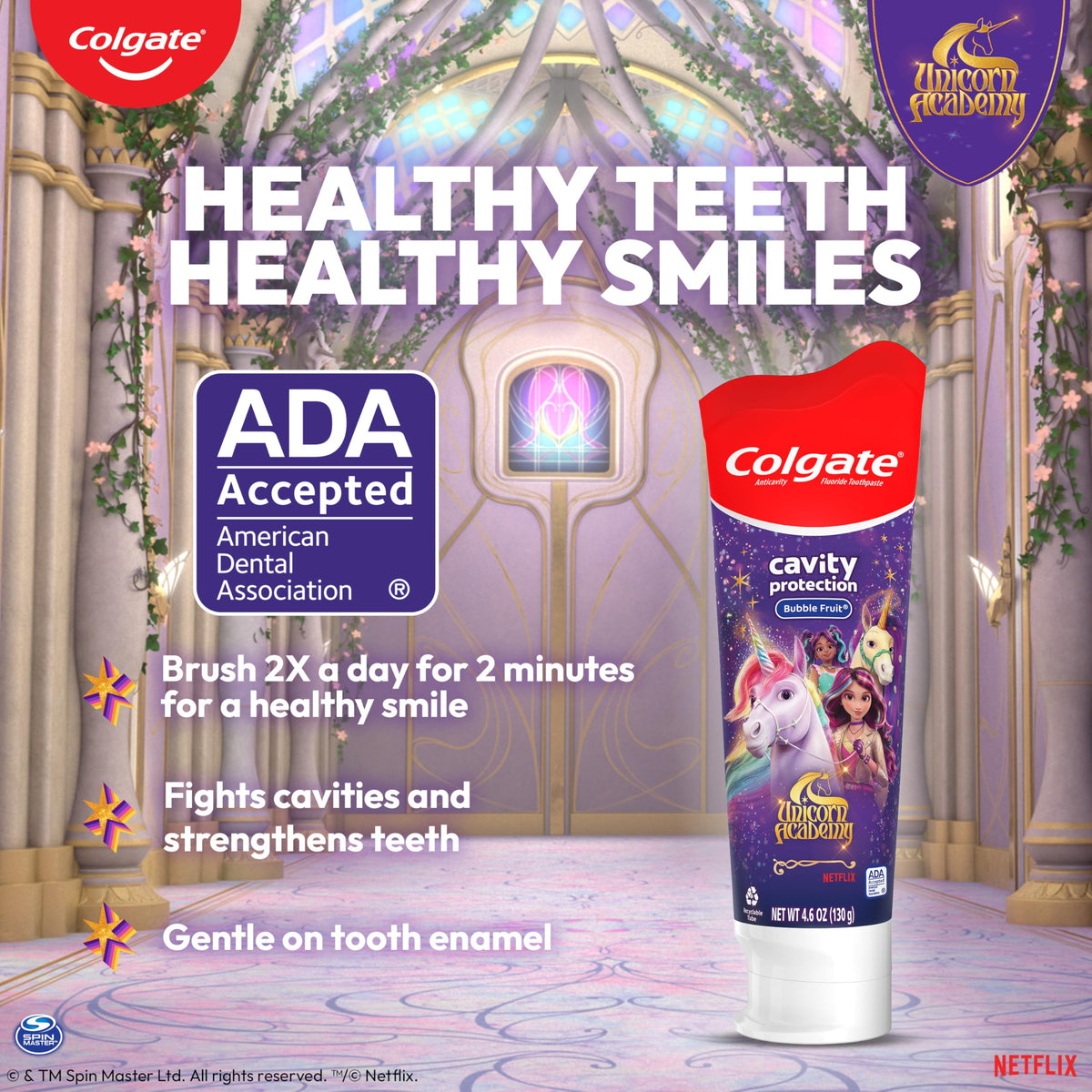 Unicorn Academy Kids Fluoride Toothpaste by Colgate – 4.6 Ounce (Pack of 1), Model 61051328