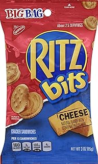 NABISCO Ritz Bits Cheese Sandwich, 3 Ounce (Pack of 36)