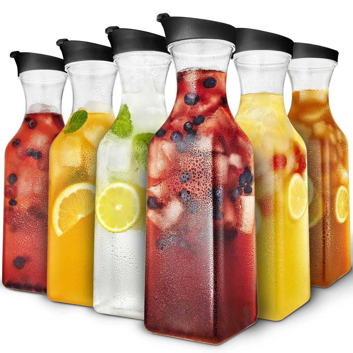 Stock Your Home 6 / 12.5” H x 3.5”L & W x 2.5” Dia. / colorless Carafes
