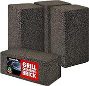 Stock Your Home Grill Cleaning Brick (4 Pack) - Heavy Duty Grill Cleaning Brick - Pumice Stone Brick for Flat Tops and Griddles - Blackstone Griddle Cleaner - Non-Scratch Grill Cleaner
