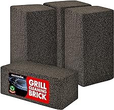 Stock Your Home Grill Cleaning Brick (4 Pack) - Heavy Duty Grill Cleaning Brick - Pumice Stone Brick for Flat Tops and Griddles - Blackstone Griddle Cleaner - Non-Scratch Grill Cleaner