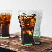 Coca-Cola Tumbler Glasses by Libbey – 6 Count (Pack of 1), 16.75 ounces, Glass, Coca-Cola Green, Pack of 6