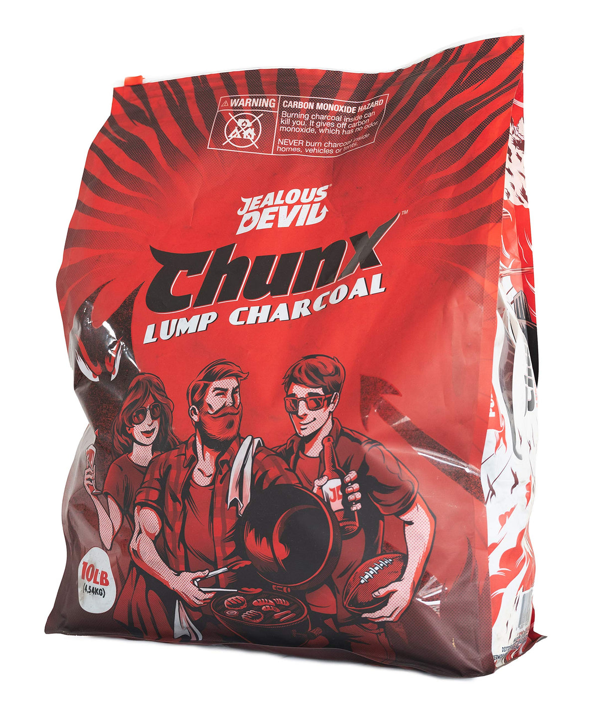 All Natural Hardwood Lump Charcoal (1-10lbs Bag) by Jealous Devil – 1 x 10 lb Bag, Wood, Black, Model JDCHX10LBS