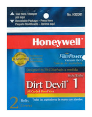 Dirt Devil Style 1 Replacement Belts by Honeywell – Rubber, Black, Model H32001
