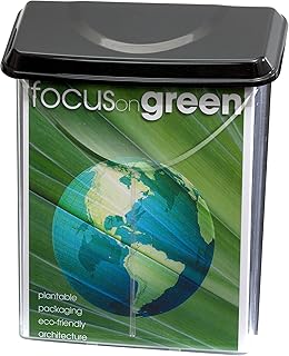 Officemate Outdoor Literature Holder, Holds 8 ½” x 11” Letter Size, Clear with Black Lid (23020)