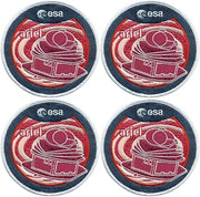 Set of Four - Patchion Ariel ESA - Black Hook and Loop - Embroidered Patch/Badge/Emblem