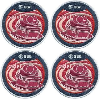 Set of Four - Patchion Ariel ESA - Black Hook and Loop - Embroidered Patch/Badge/Emblem