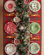 Metahom Christmas Dessert Plates, 8 Inch Ceramic, Set of 6