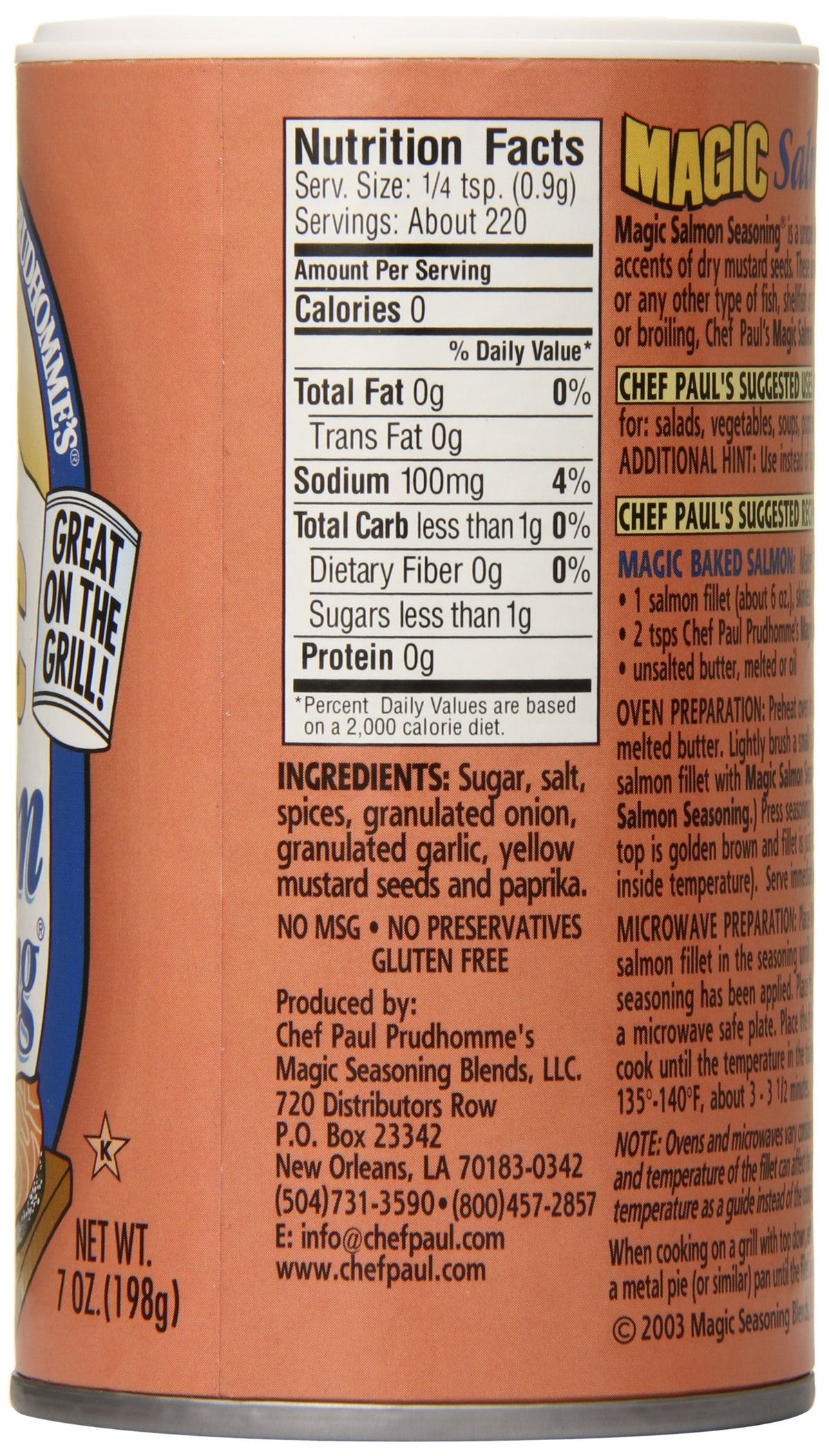 Salmon Magic by Magic Seasoning Blends – 7 Ounce (Pack of 6), Pack of 6, Model 13020
