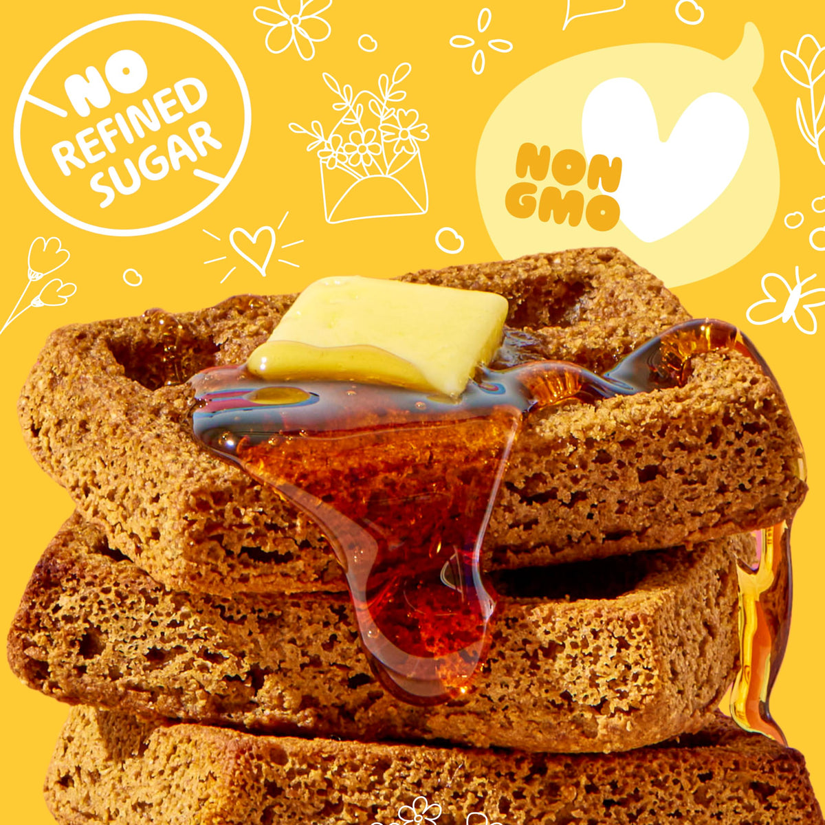 Peanut Butter Banana Bread Waffles by Evergreen – 9 Ounce (Pack of 1), Model 0860001627220