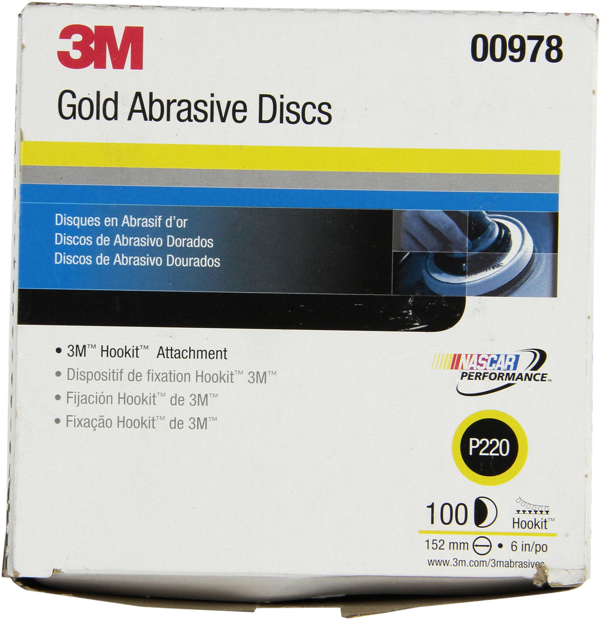 3M 6 / P220 / Factory Hook & Loop Discs