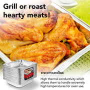 Aluminum Pans 9x13 Disposable Foil Pans (30 Pack) - Half Size Steam Table Deep Trays - Tin Foil Pans Great for Cooking by Stock Your Home – 1 Pack Pack of 30, 9.0 kilograms