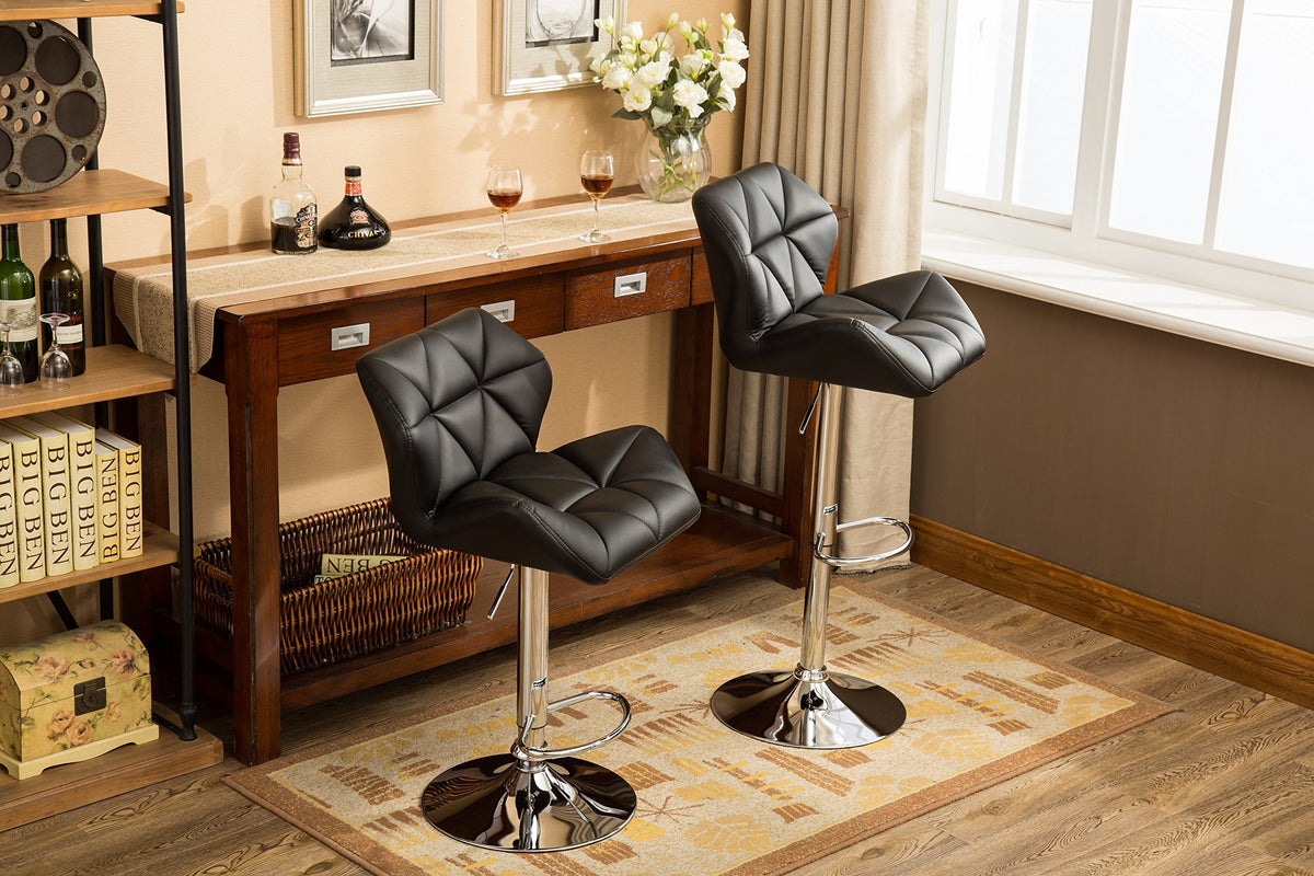 Roundhill Furniture Yellow / 20.5" W X 20.63" D X 35" - 43.25" H / Contemporary Barstools