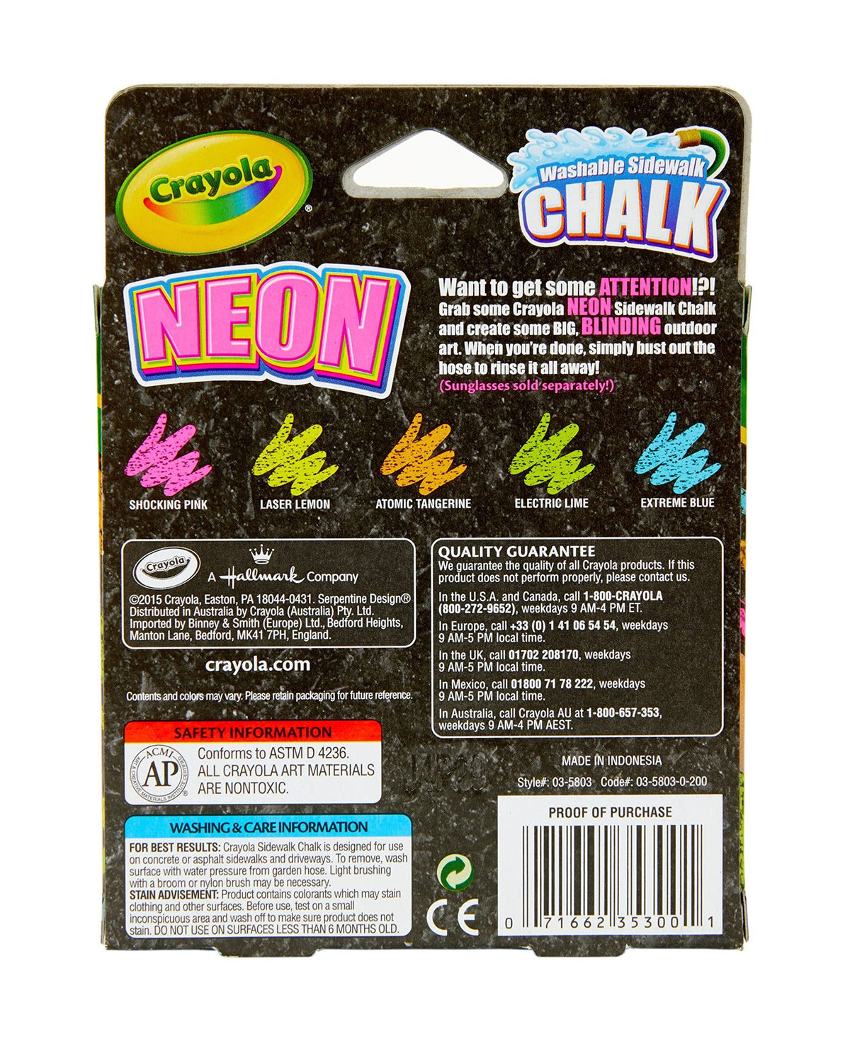 Crayola Multicolored / 1 Count (Pack of 1) / Crayola Sidewalk Chalk for Kids Outside; Sidewalk Chalk Non-Tox Chalk