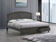 Hammond King Bed Gray by Glory Furniture – Wood, Grey, Model G5405B-KSB
