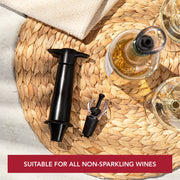Wine Saver by Vacu Vin – standard, Plastic, Black with server, Model 6804606