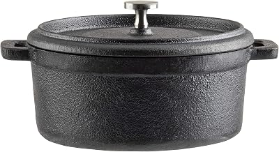 Tablecraft 16 oz Cocotte with Lid, Cast Iron & Stainless Steel Knob