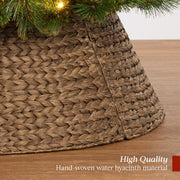 Best Choice Products Woven Tree Collar, 36 Inch Hyacinth Rattan, Chestnut