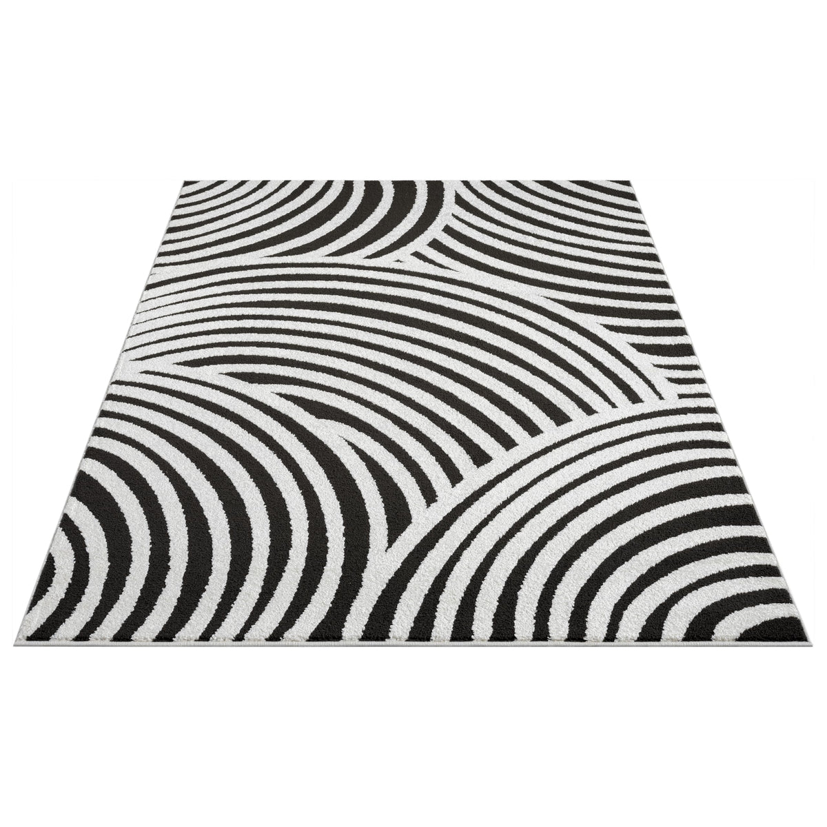 Abani 5x8 / Cream & Black / Modern Area Rugs