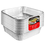 Stock Your Home 10 Pack / Silver / Pans Disposable Cookware