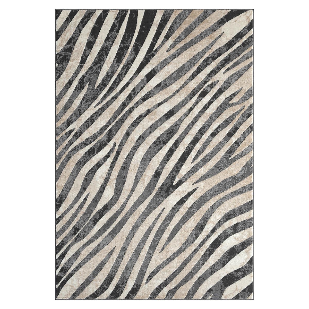 Terra Area Rug for Living Room by Abani – 9' x 12' (Rectangular), Polypropylene, Grey, Model TER160A-9