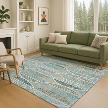 Addison Rugs Chantille ACN2711 Teal 9' x 12' Indoor/Outdoor, Machine Washable, Easy Clean, Non Shedding, Bedroom, Living Room, Dining Room, Kitchen, Patio Rug